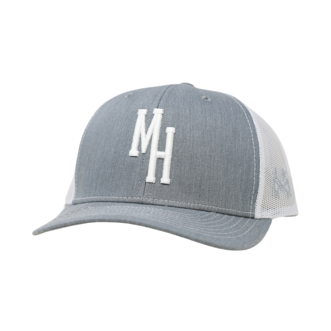 The Mad Hatter Co - The Varsity Trucker Hat: Black/White Otto