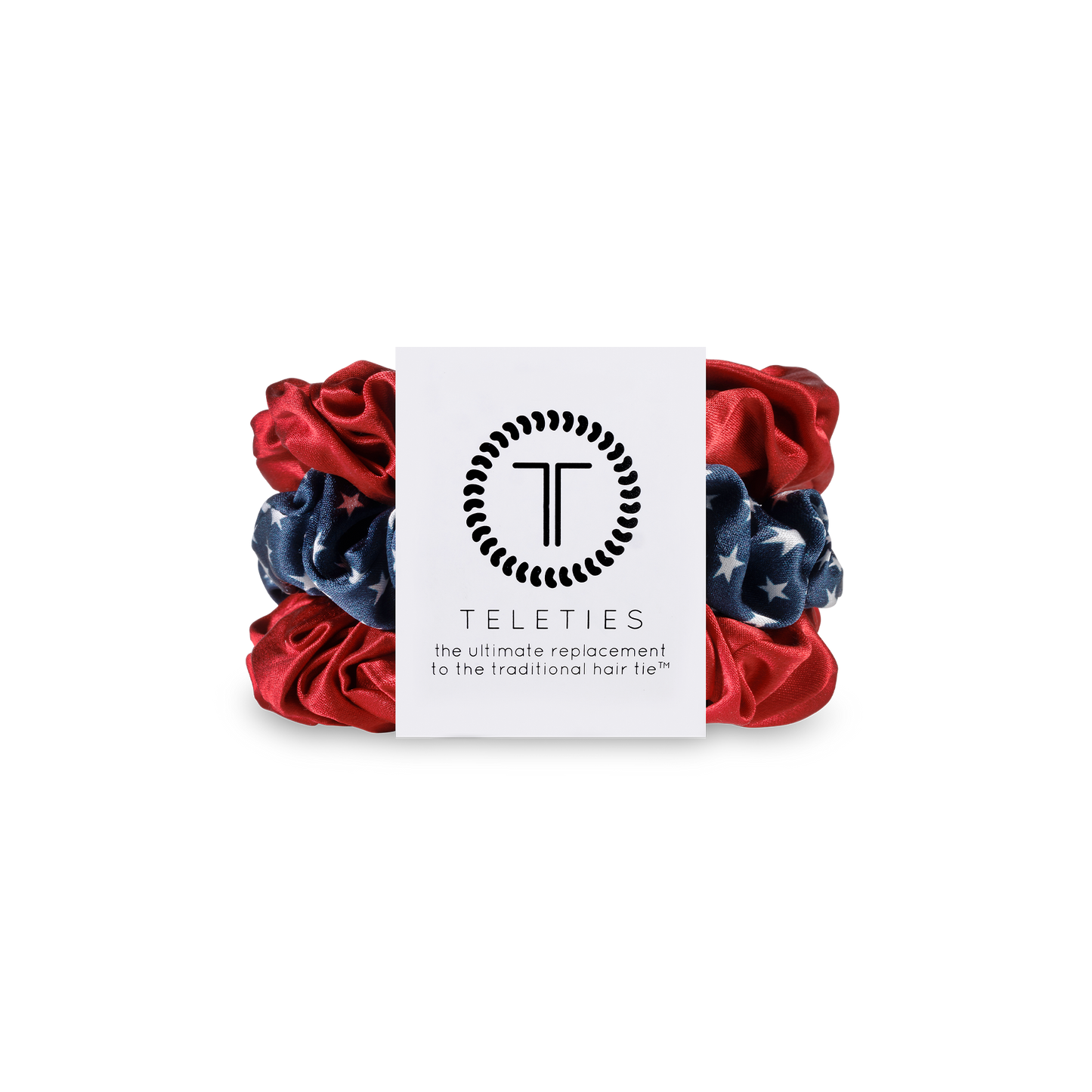 TELETIES - Silk Hair Scrunchie | Large | Independence Bae