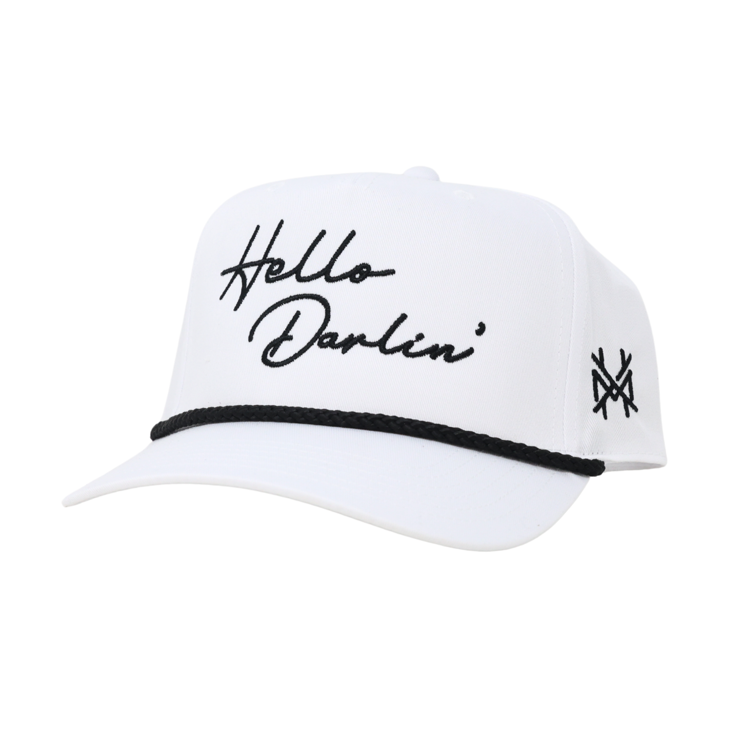 The Mad Hatter Co - Hello Darlin Trucker Hat: Flat Bill Charcoal/White