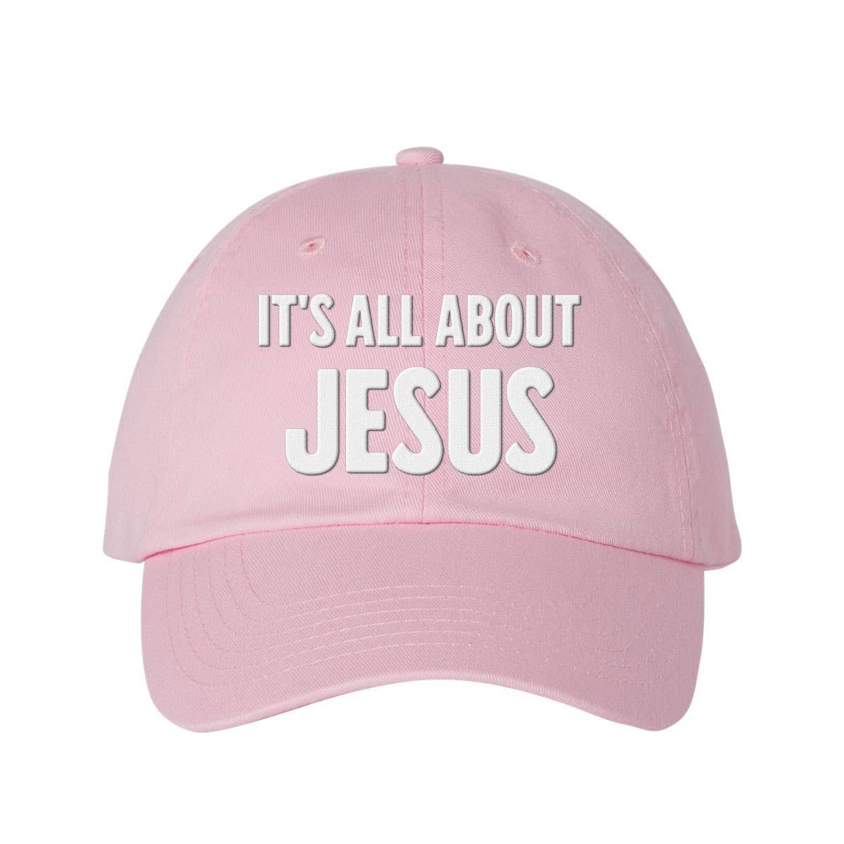 God And Glory Gifts - It's All About Jesus Charlie Kirk Embroidered Dad Hat: Red
