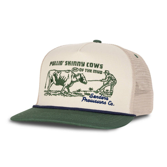 Sendero Provisions Company - Skinny Cows Hat: Cream/Green