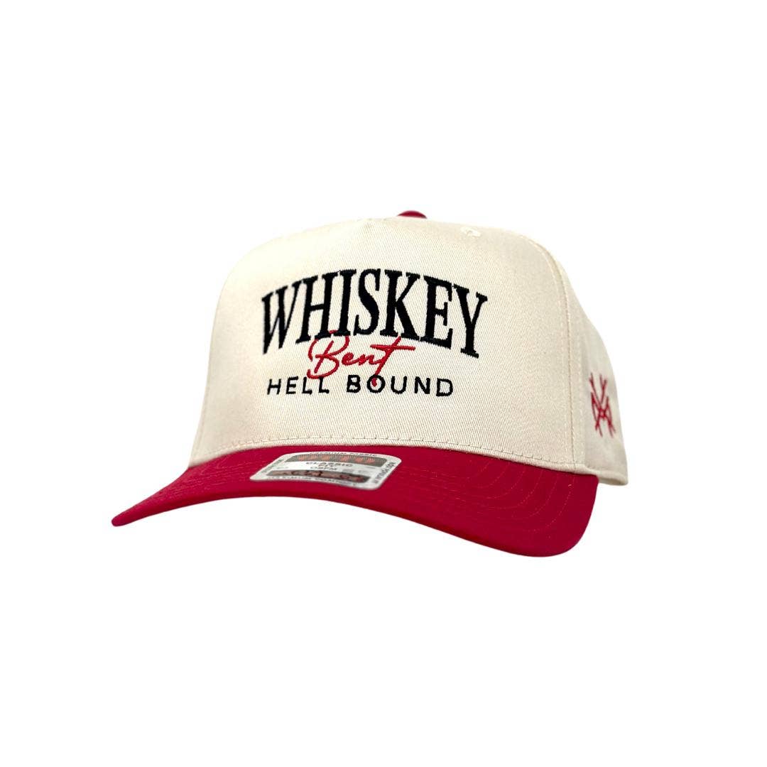 The Mad Hatter Co - Whiskey Bent and Hell Bound Tailgate Trucker Hat: Flat Bill Black