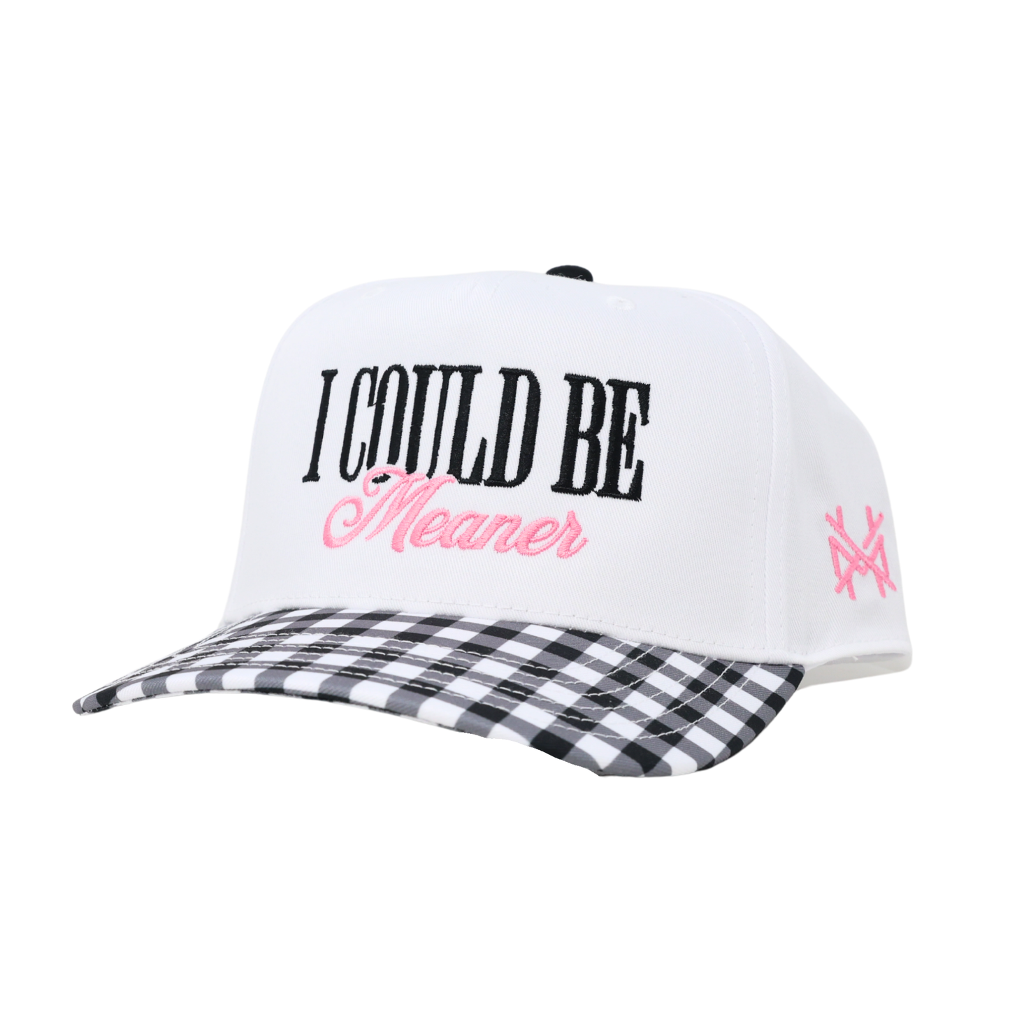The Mad Hatter Co - I Could Be Meaner Trucker Hat: Retro Leopard/Natural