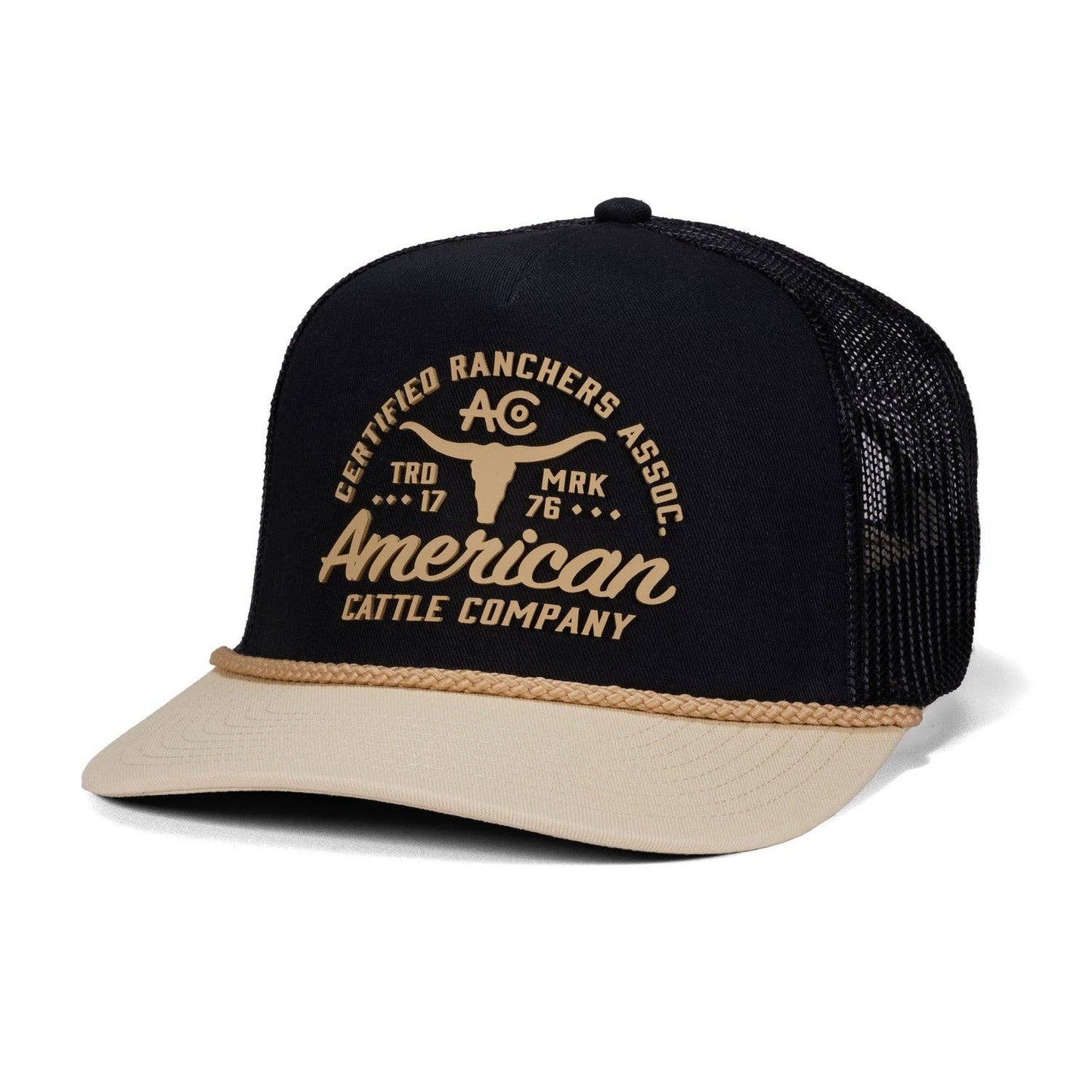 American Cattle Co - Certified Ranchers Association Hat: Black