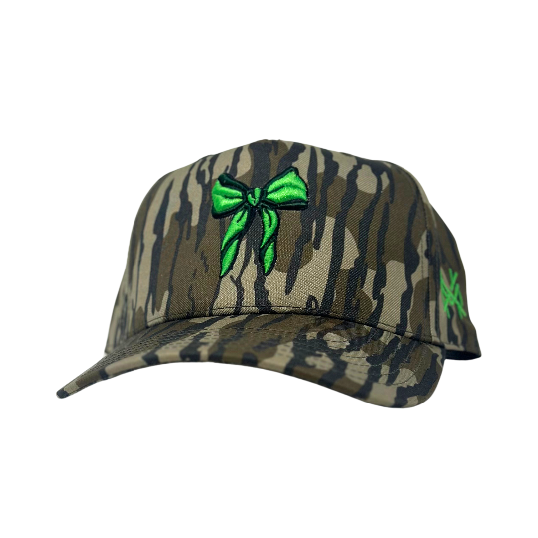 The Mad Hatter Co - MHC Bow Trucker Hat: Powder Blue/ Natural Otto