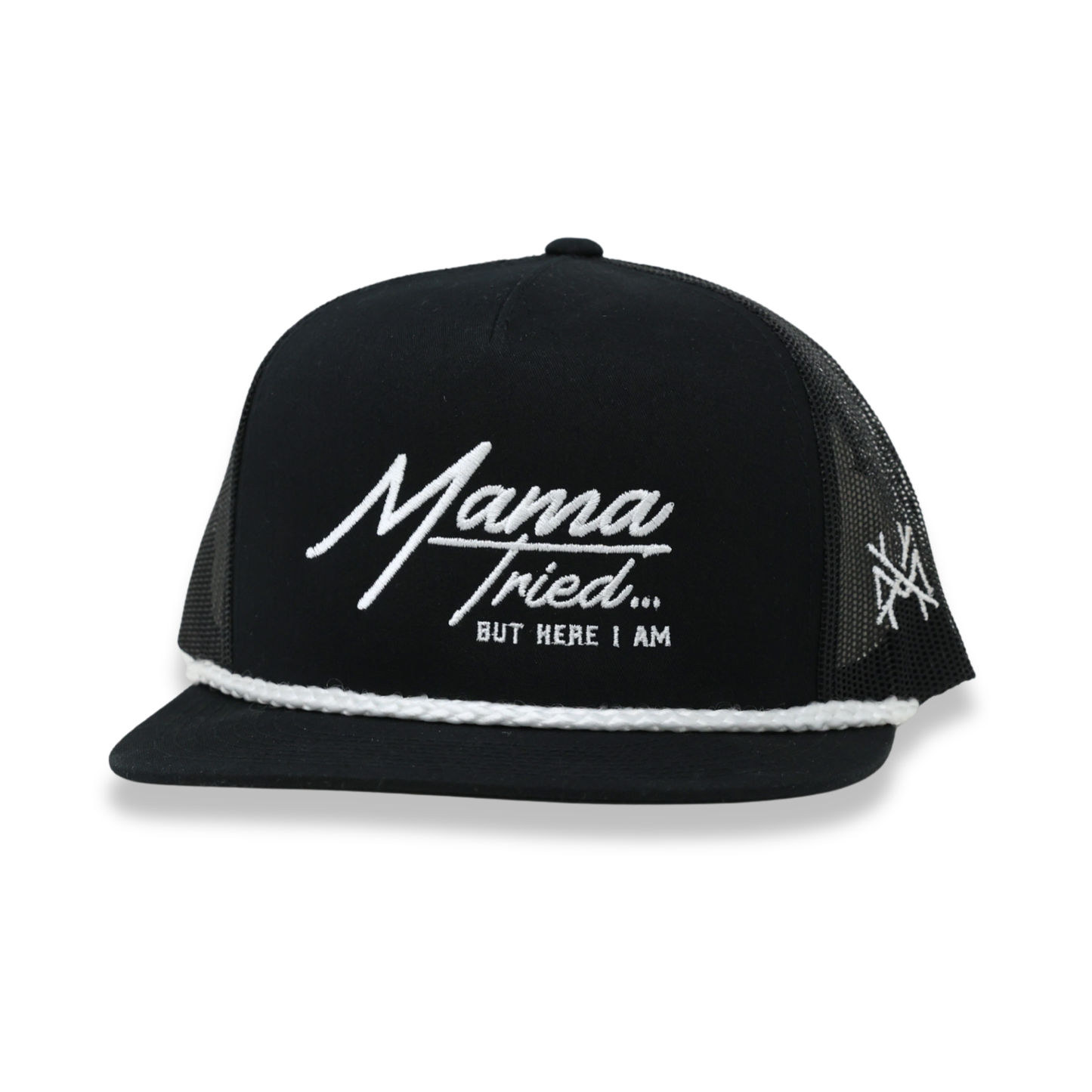 The Mad Hatter Co - Mama Tried But Here I Am Trucker Hat: Retro Natural