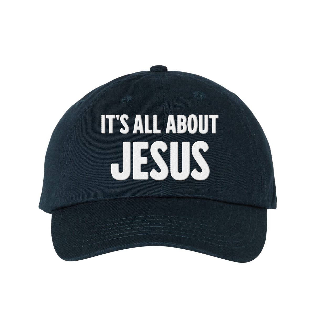 God And Glory Gifts - It's All About Jesus Charlie Kirk Embroidered Dad Hat: Red