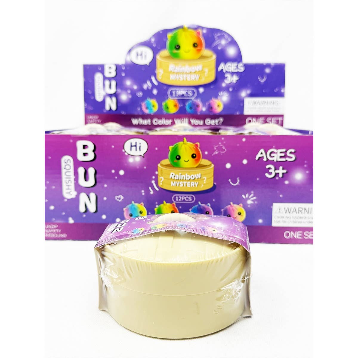 Love and Repeat - Mystery Rainbow Unicorn Dumpling Squishy with Steamer: MIX COLOR / ONE(12)
