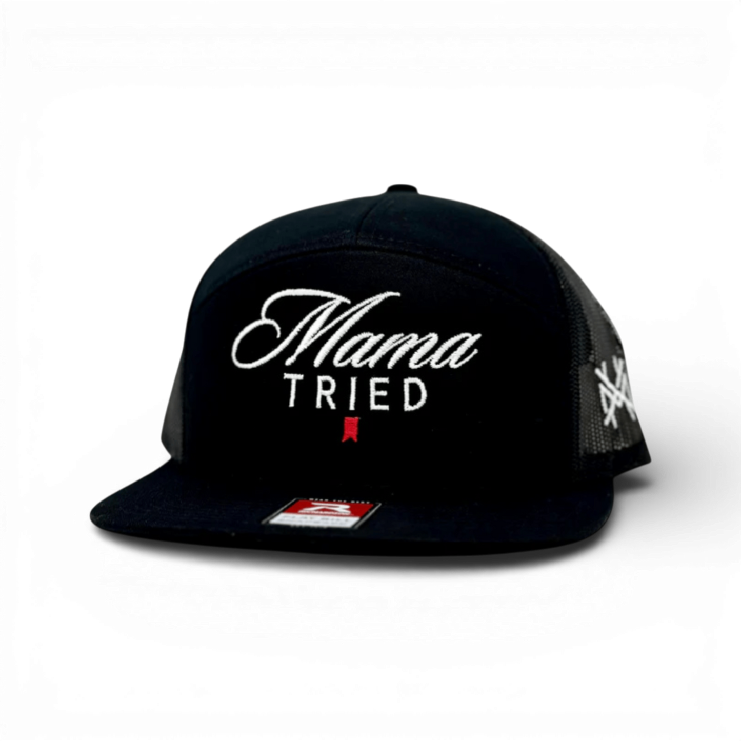 The Mad Hatter Co - Mama Tried Ultra Trucker Hat: Trucker Black/White