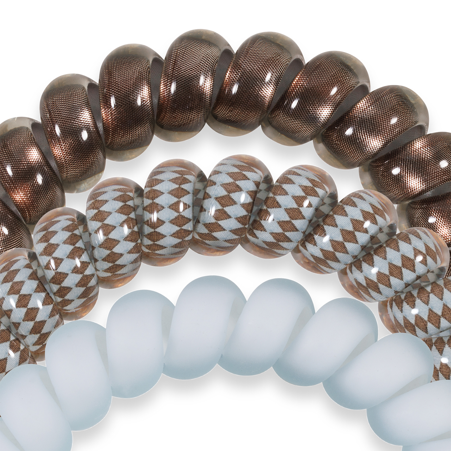 TELETIES - Spiral Hair Coils | Large | Truly Taupe Hair Ties