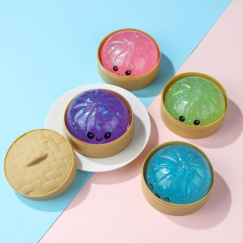 JOSSLYN by wall to wall - Pressure Sparkle Squishy Toy Dumplings | 40BTS416: ASSORTED