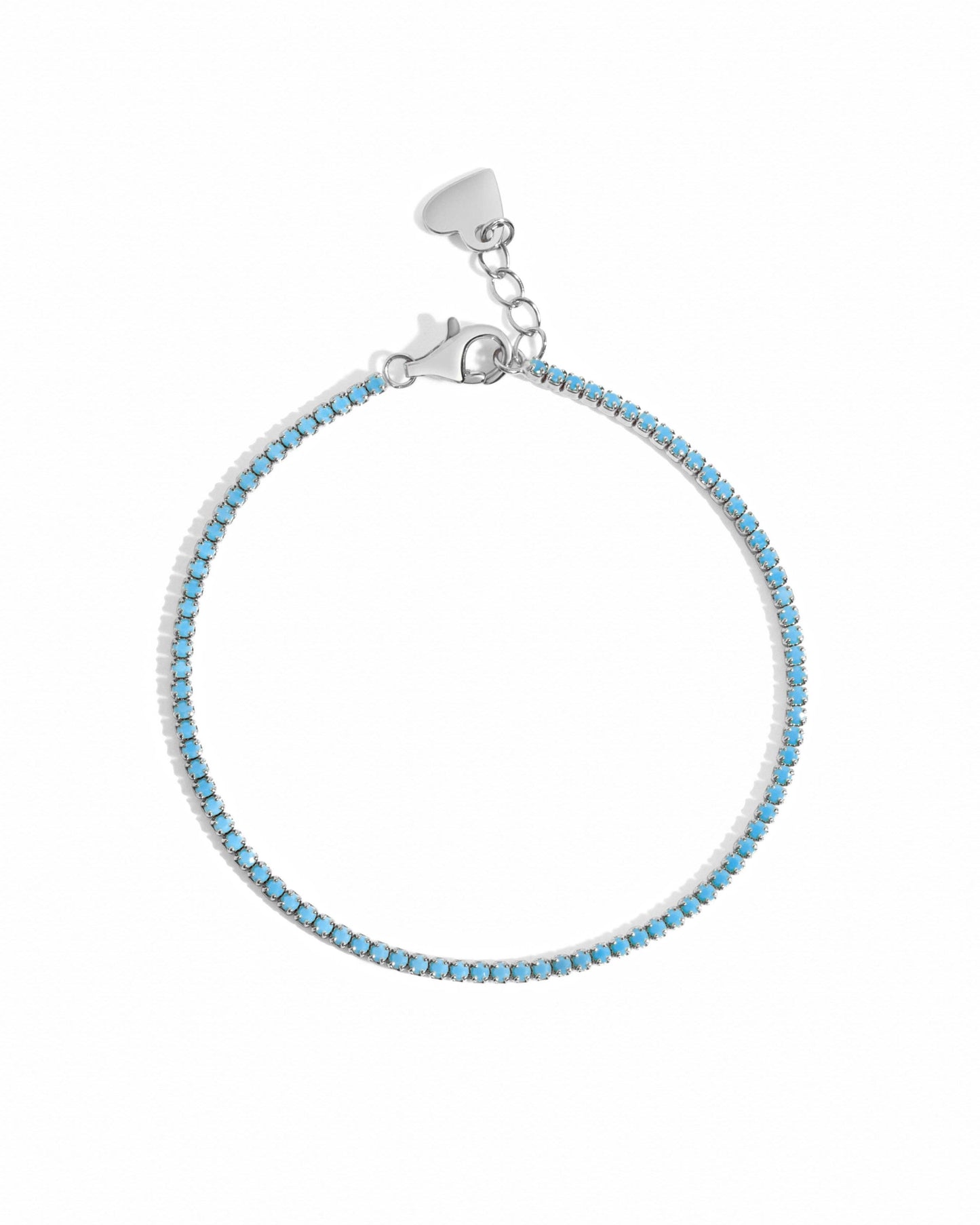 Sami Jewels - Turquoise Tennis Bracelet: Gold / 6.75" + 0.5" Ext.