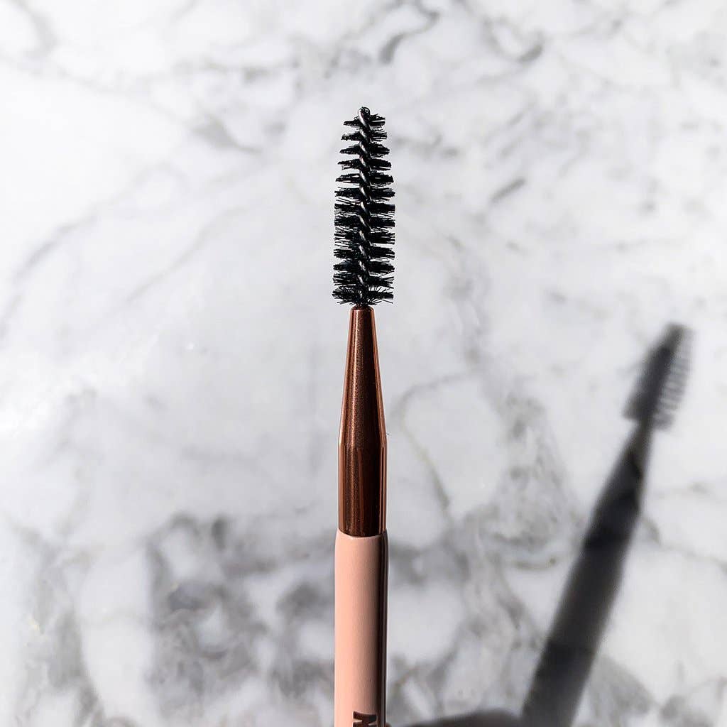 BAEBROW - DUAL ENDED ANGLED BRUSH: Nude + Rose Gold