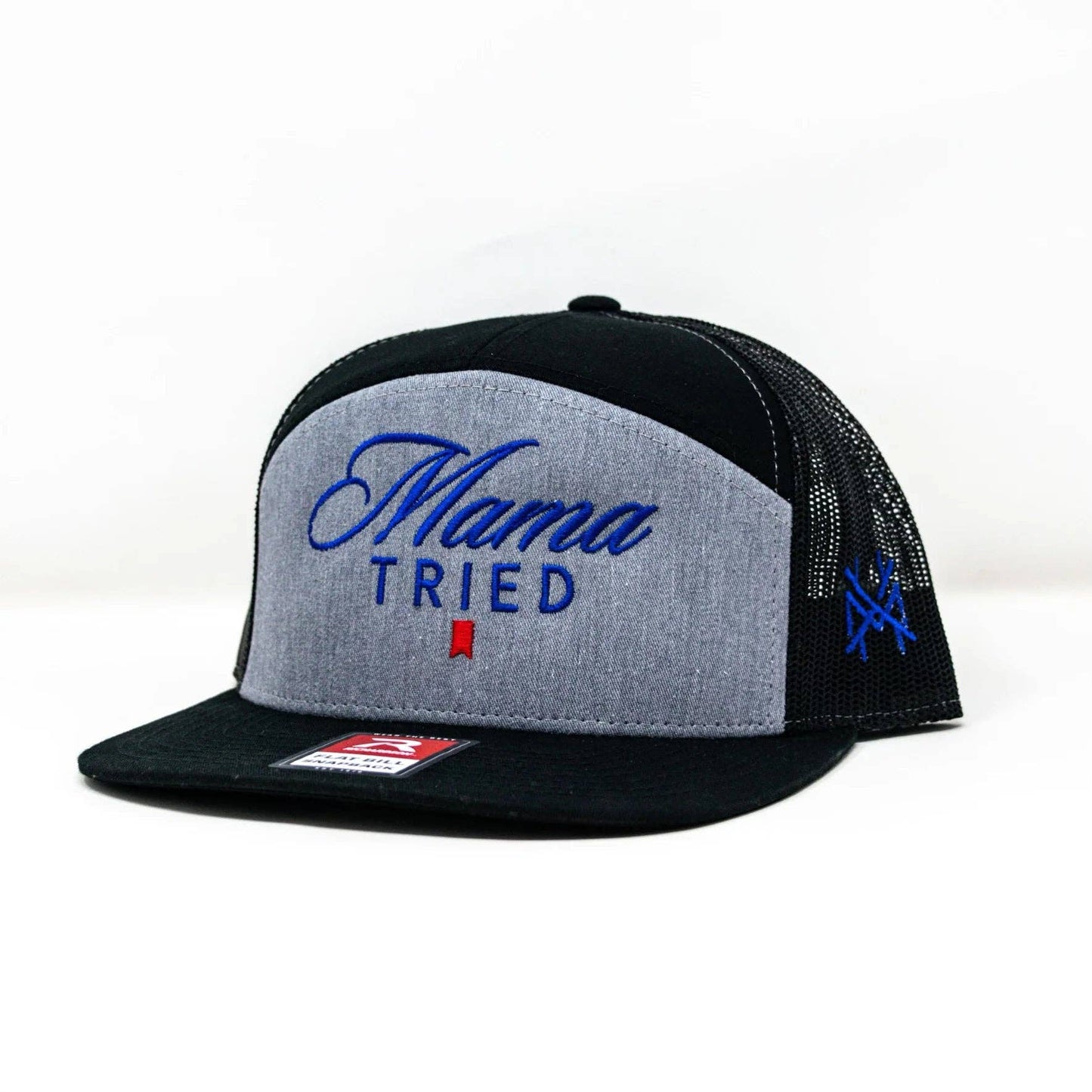 The Mad Hatter Co - MHC Mama Tried Ultra Trucker Hat: 6006 White/ Blue Rope