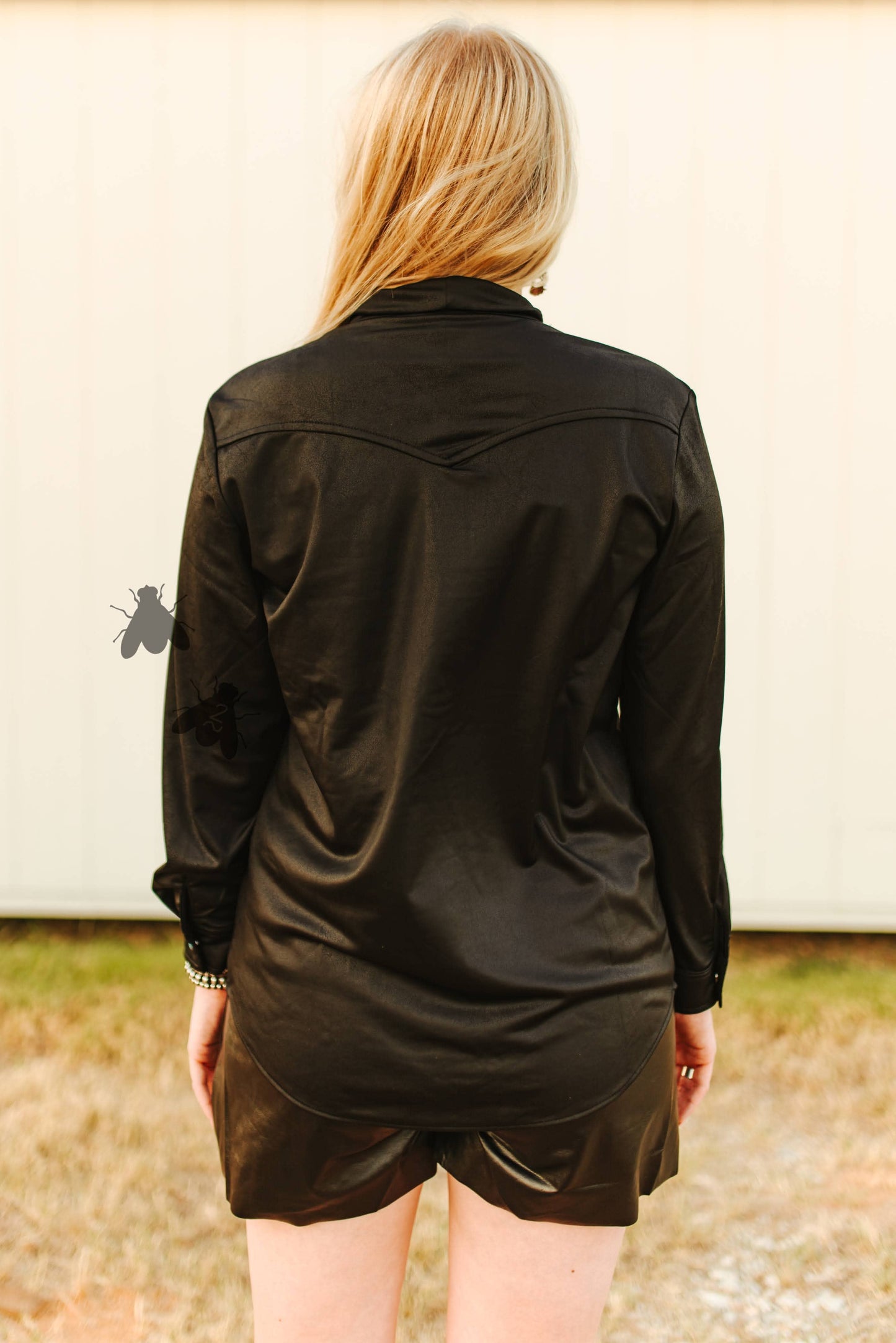 2 Fly Co - LEATHER OUTLAW TOP *MIDNIGHT: 3X
