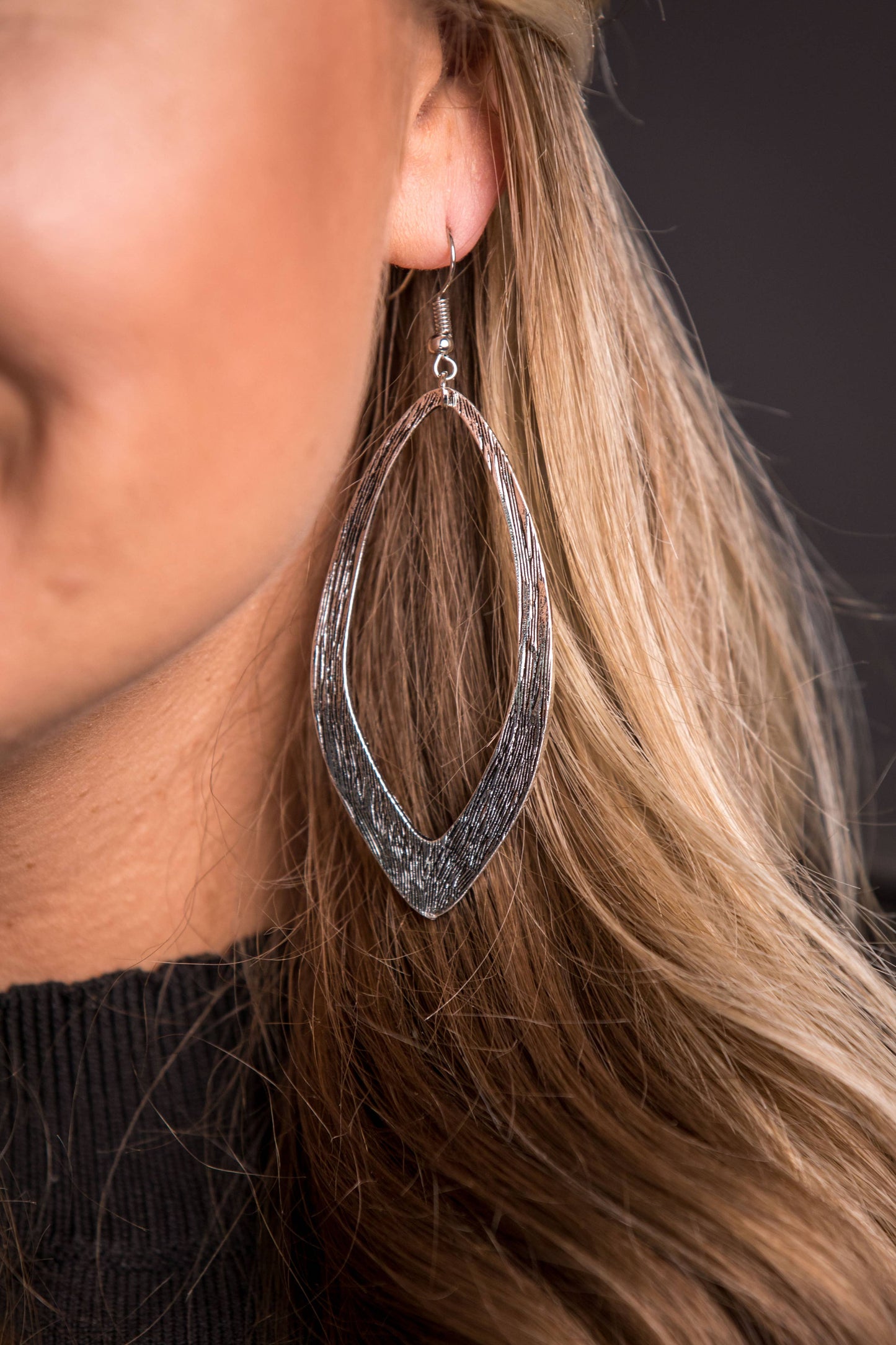 West & Co. - Large Wavy Cut-Out Silver Earring