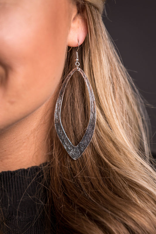 West & Co. - Large Wavy Cut-Out Silver Earring