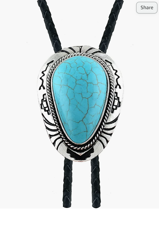 SimpleNGreat - Western Cowboy Turquoise Bolo Tie