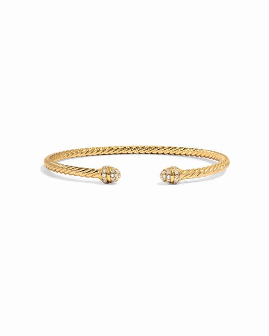 Sami Jewels - Twisted Bangle Cuff: Gold / 6.75"
