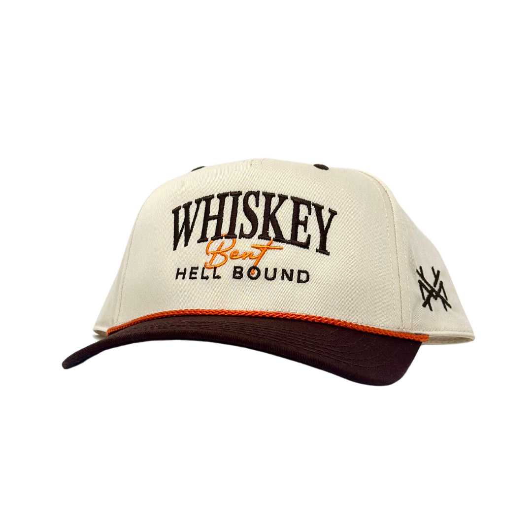 The Mad Hatter Co - Whiskey Bent and Hell Bound Tailgate Trucker Hat: Flat Bill Black