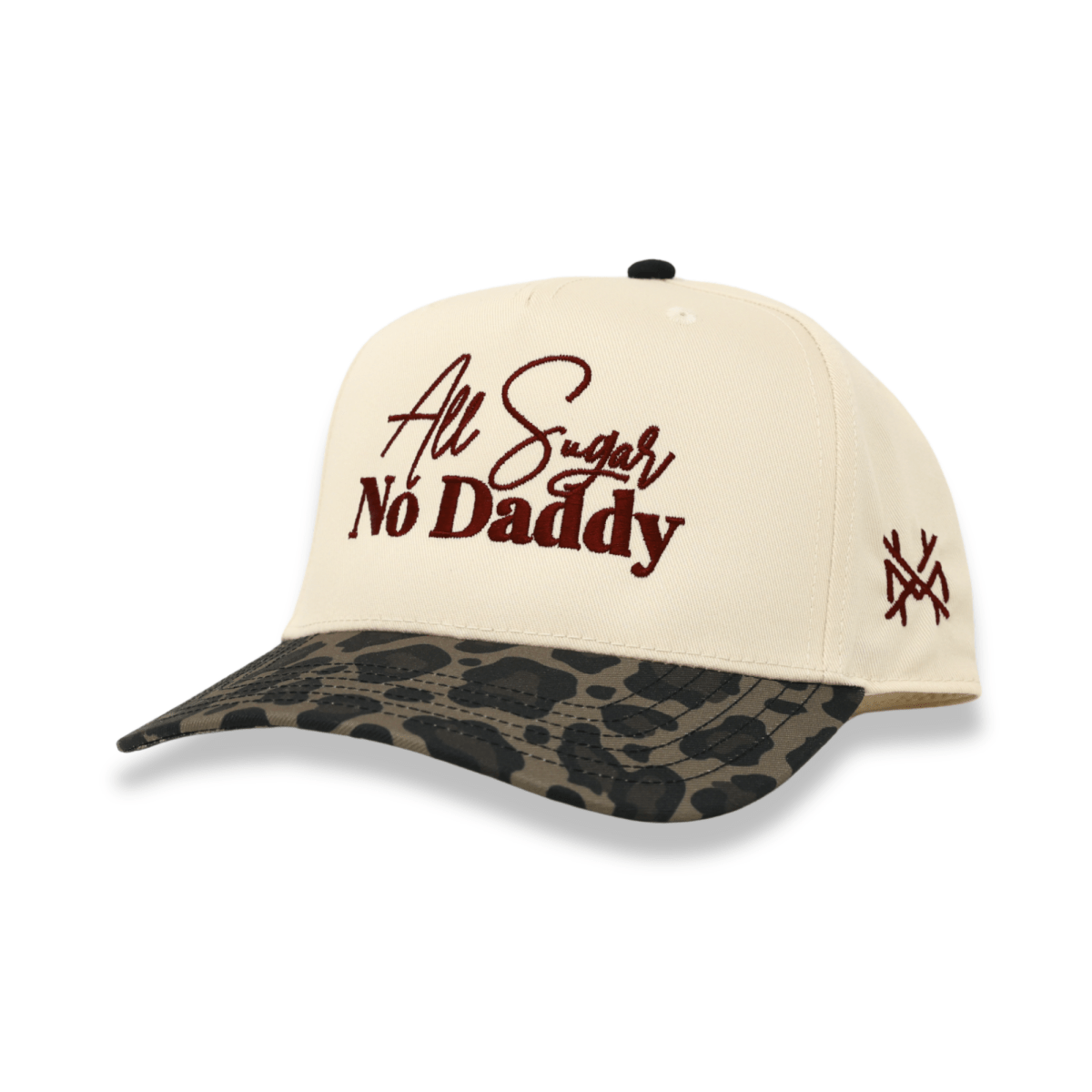 The Mad Hatter Co - All Sugar No Daddy Trucker Hat: Retro Leopard/Natural