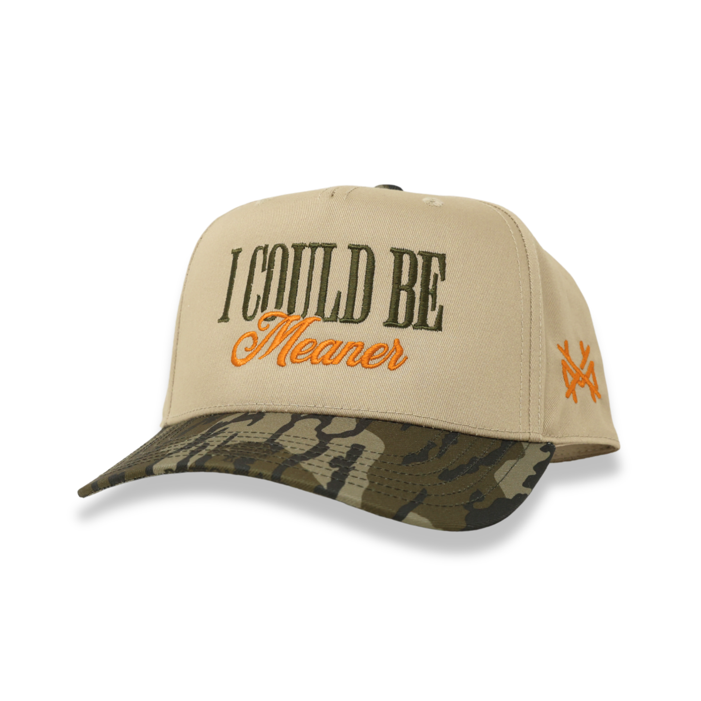 The Mad Hatter Co - I Could Be Meaner Trucker Hat: Retro Leopard/Natural