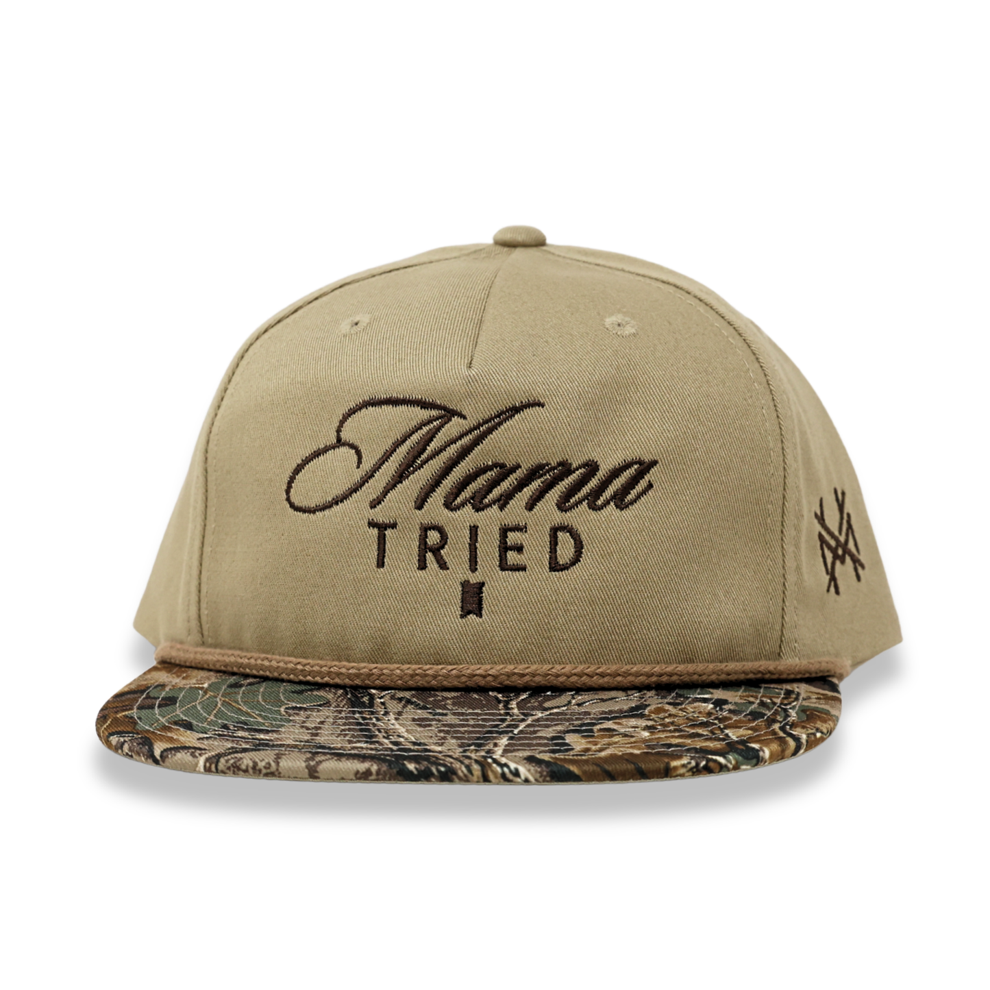 The Mad Hatter Co - Mama Tried Ultra: Flat Bill White with Blue Rope