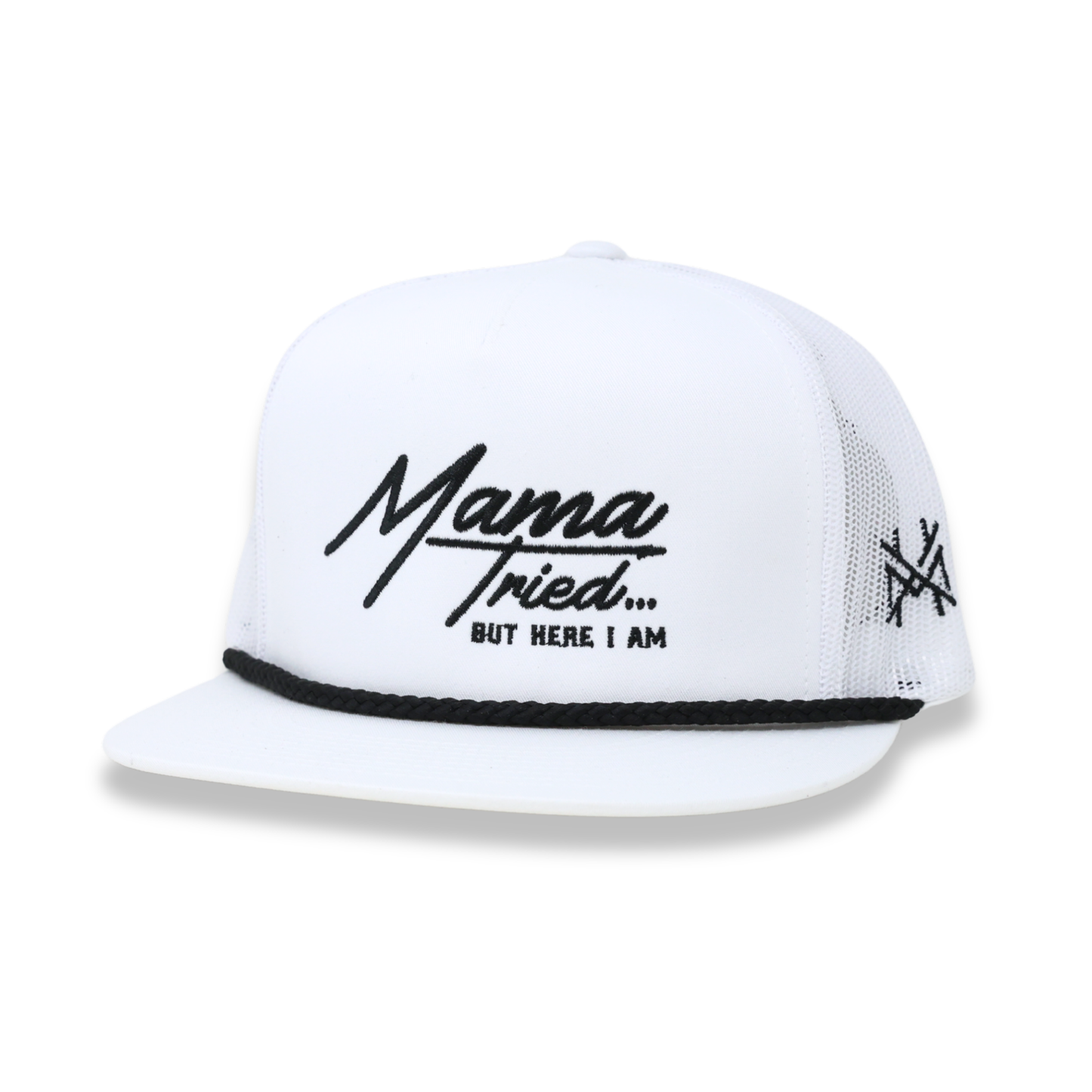 The Mad Hatter Co - Mama Tried But Here I Am Trucker Hat: Retro Natural