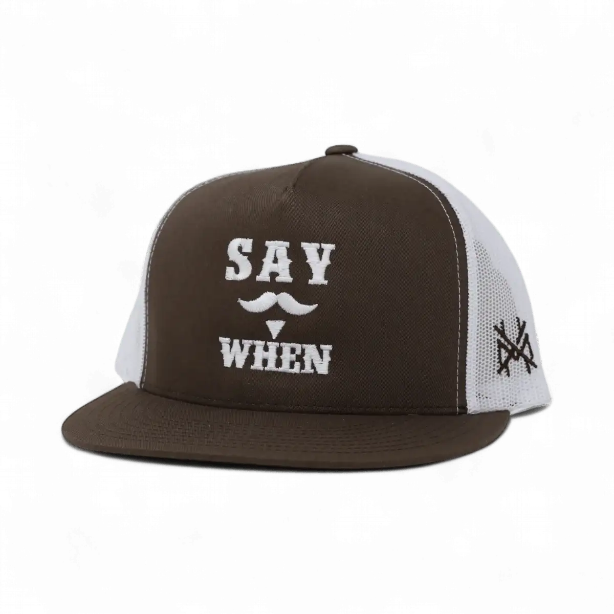 The Mad Hatter Co - Say When Trucker Hat: 7 Panel Bottomland/Black