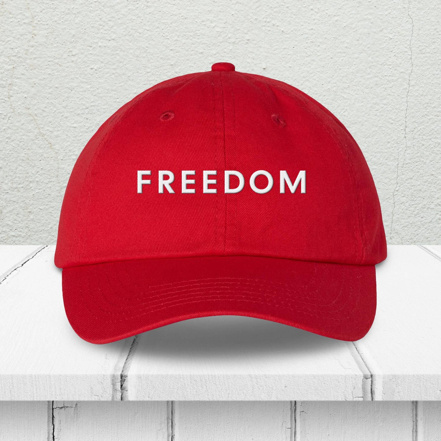 God And Glory Gifts - Charlie Kirk Freedom Embroidered Dad Hat: Black