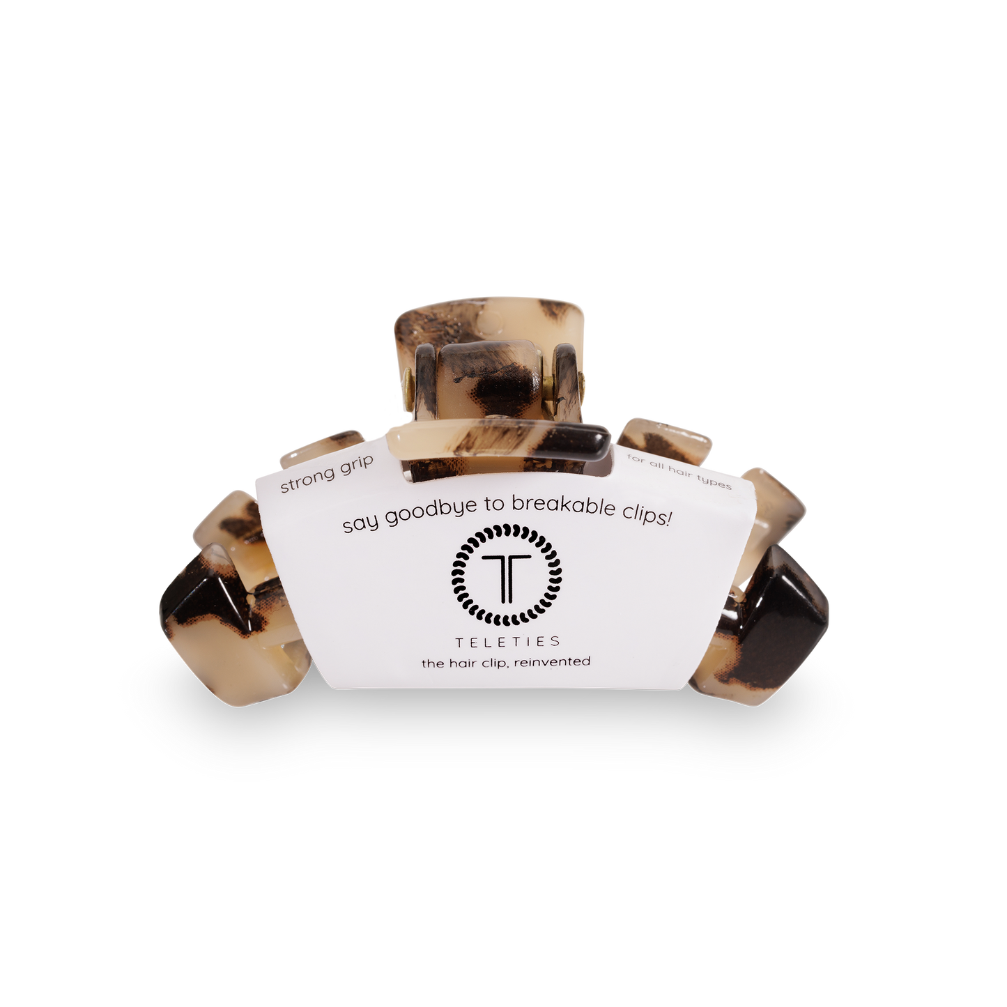 TELETIES - Classic Hair Clip | Tiny | Blonde Tortoise