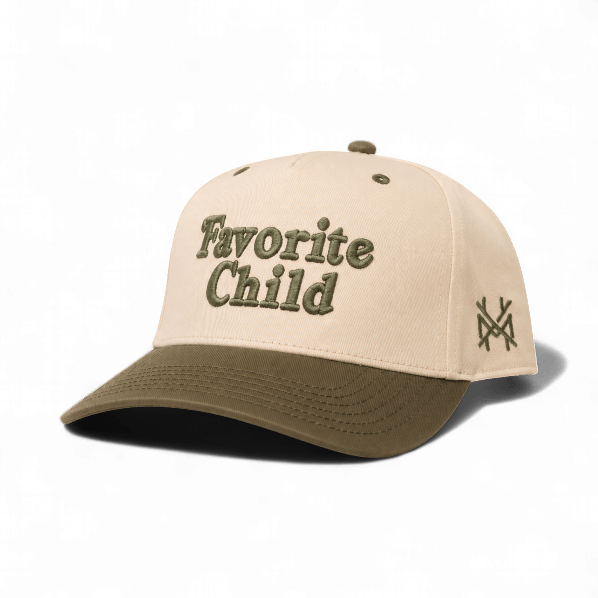The Mad Hatter Co - Favorite Child Snapback Hat: Retro Olive/Natural