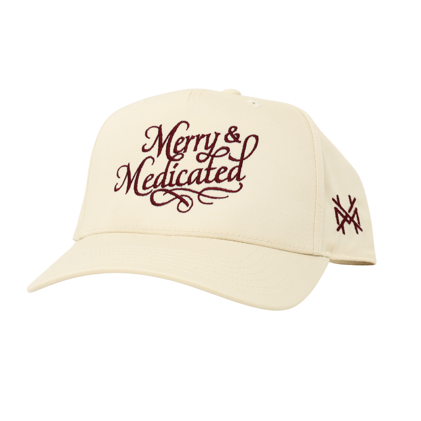 The Mad Hatter Co - Merry and Medicated Christmas 2025 Trucker Hat : Retro Red Check/White