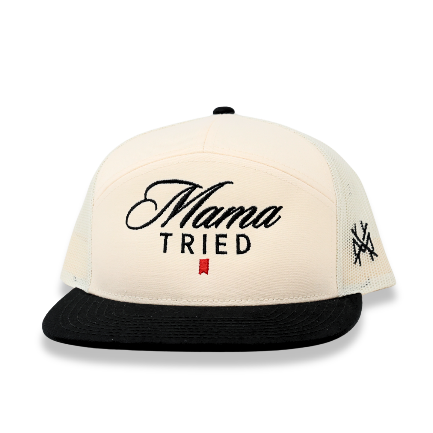 The Mad Hatter Co - Mama Tried Ultra: Flat Bill White with Blue Rope