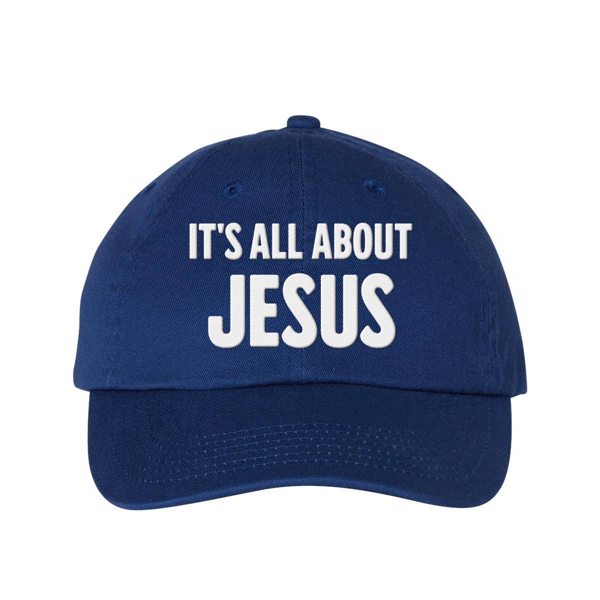 God And Glory Gifts - It's All About Jesus Charlie Kirk Embroidered Dad Hat: Red