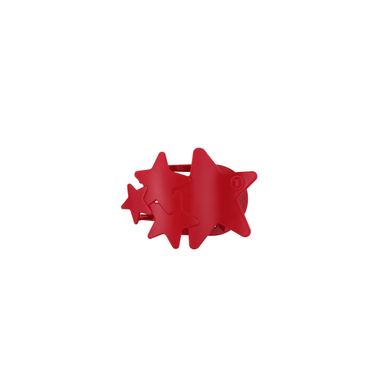 TELETIES - Flat Hair Clip | Tiny | Red Shooting Star