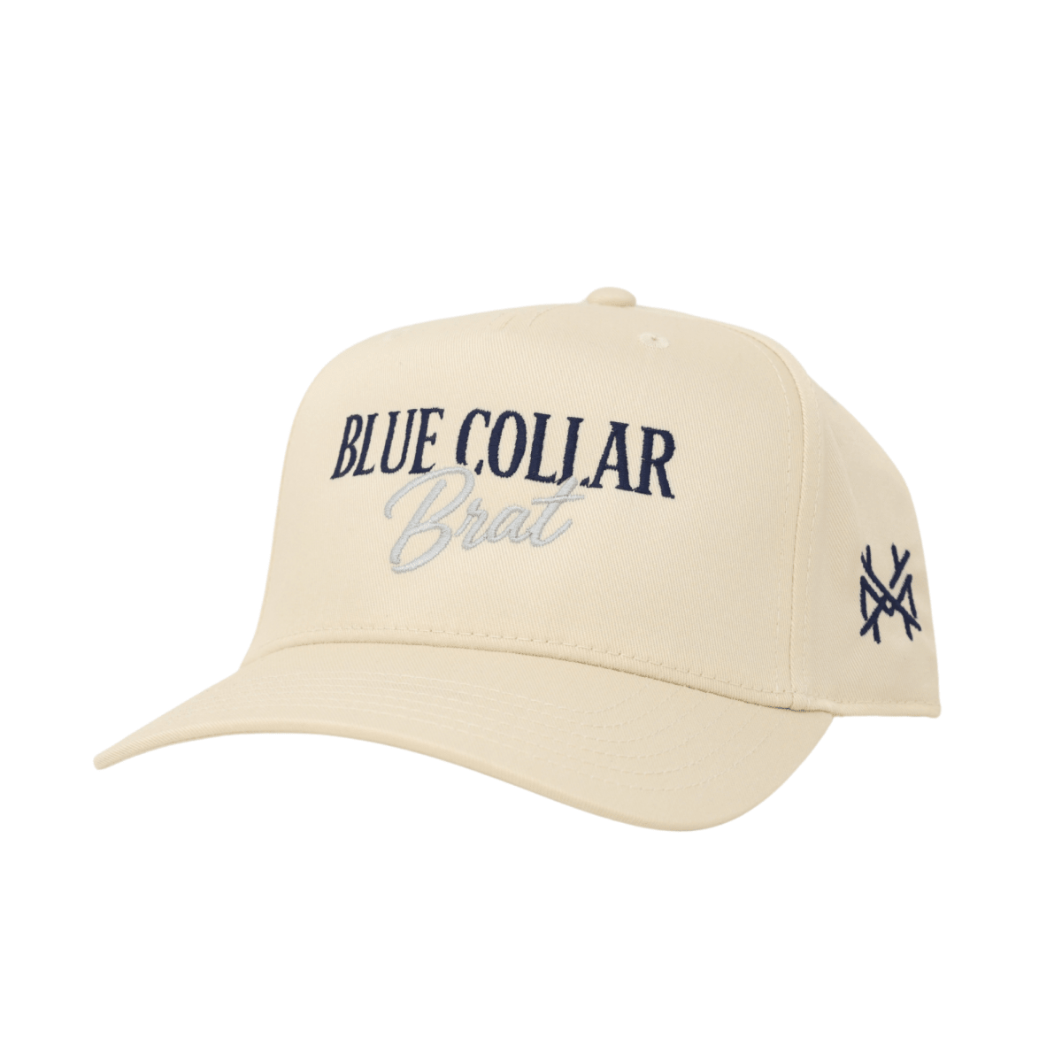 The Mad Hatter Co - Blue Collar Brat Trucker Hat: Retro Denim Blue/Natural
