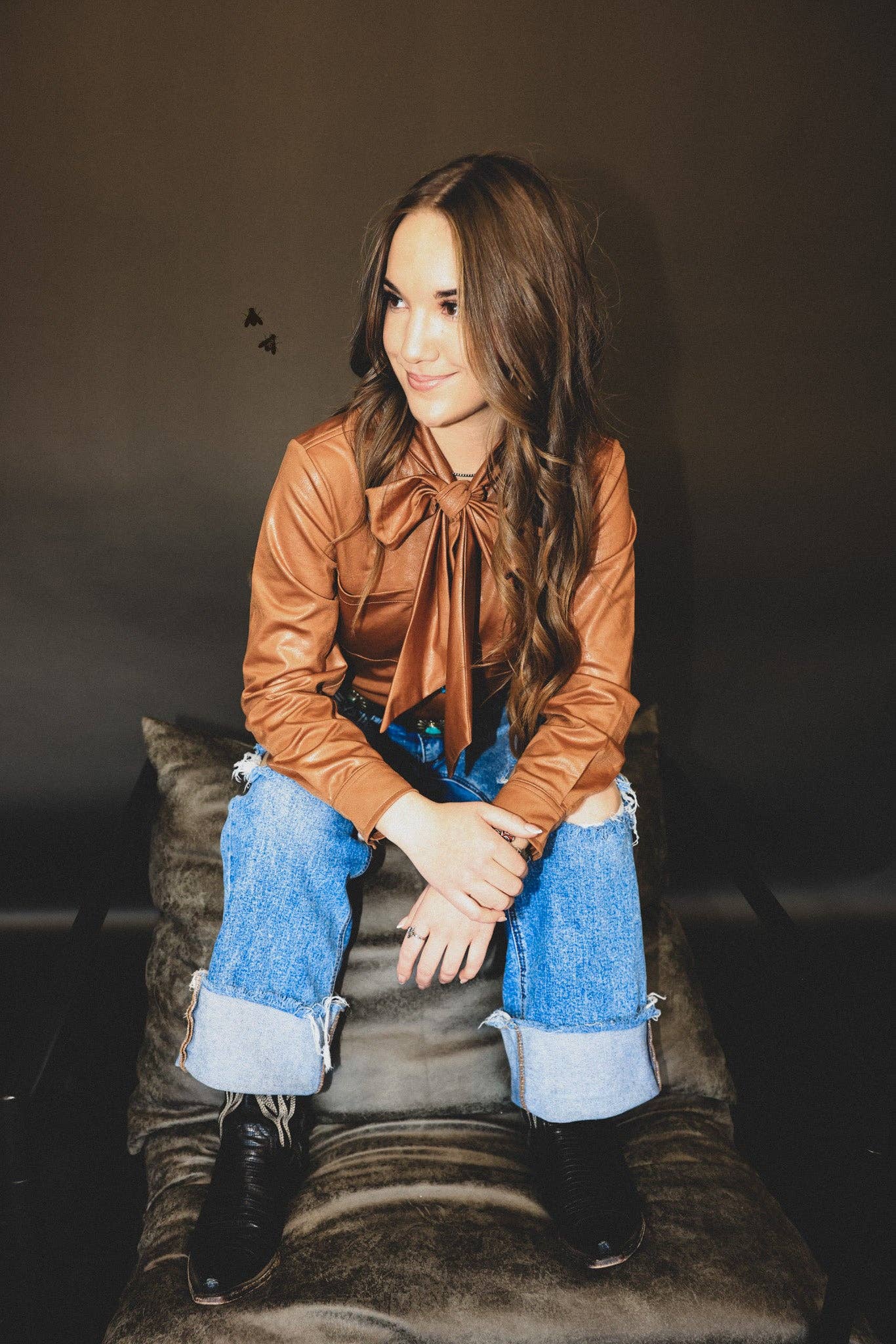 2 Fly Co - LEATHER OUTLAW TOP *SADDLE: 2X
