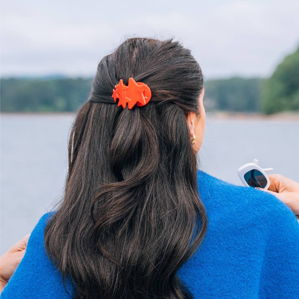 TELETIES - Flat Hair Clip | Tiny | Red Shooting Star