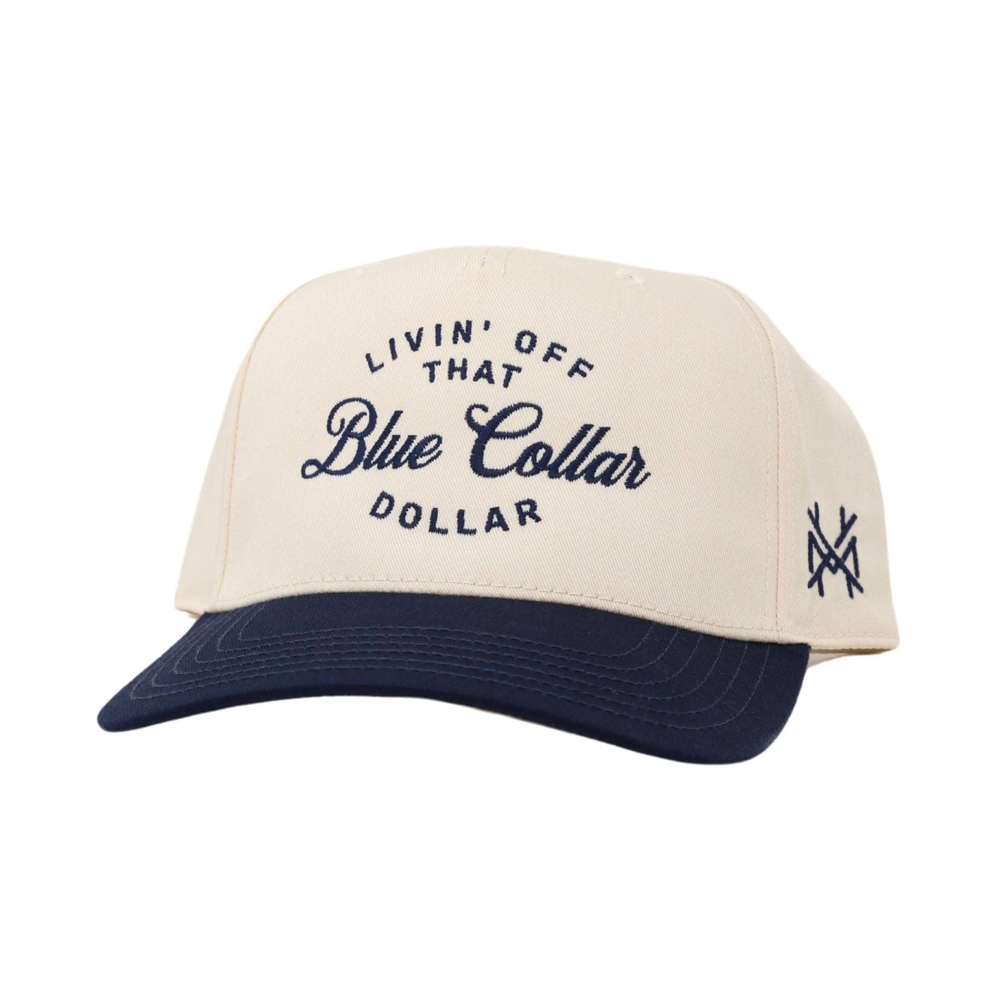 The Mad Hatter Co - Blue Collar Dollar Trucker Hat: Retro Mossy Oak Breakup Country/Black