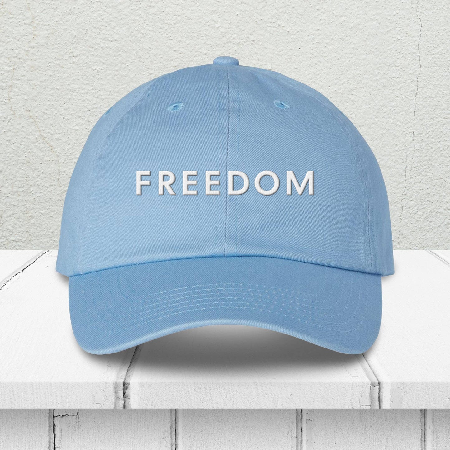 God And Glory Gifts - Charlie Kirk Freedom Embroidered Dad Hat: Red