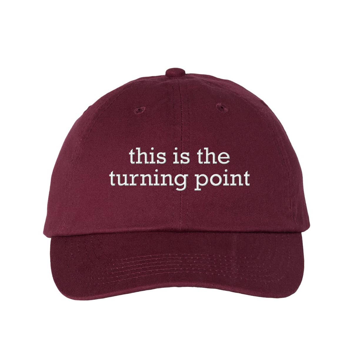 God And Glory Gifts - This Is The Turning Point Charlie Kirk Embroidered Dad Hat: Red