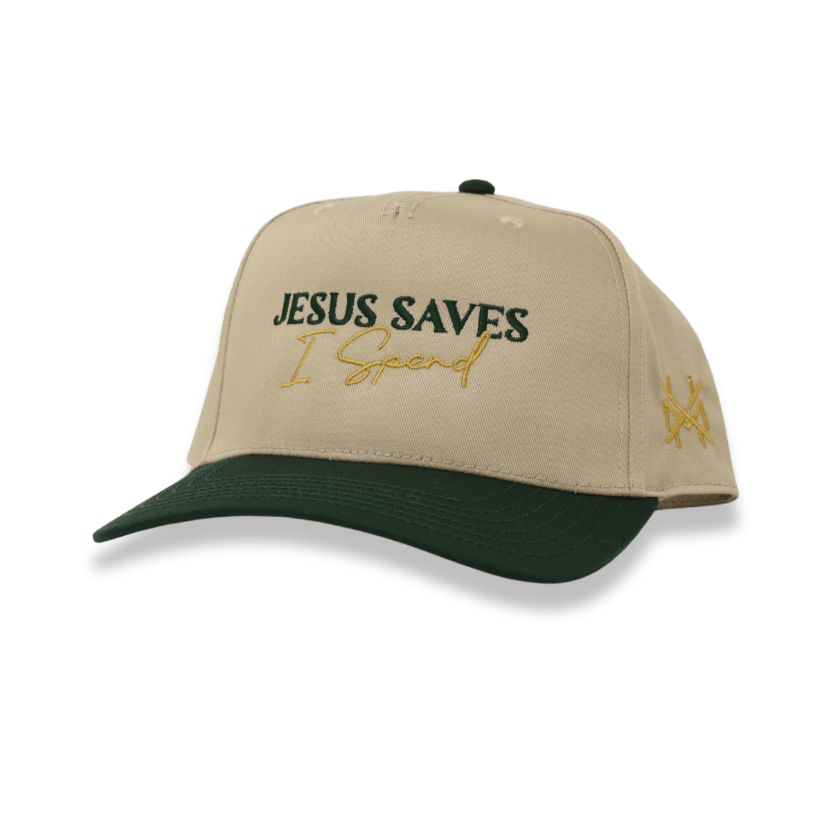 The Mad Hatter Co - Jesus Saves I Spend Trucker Hat: Retro Black/White