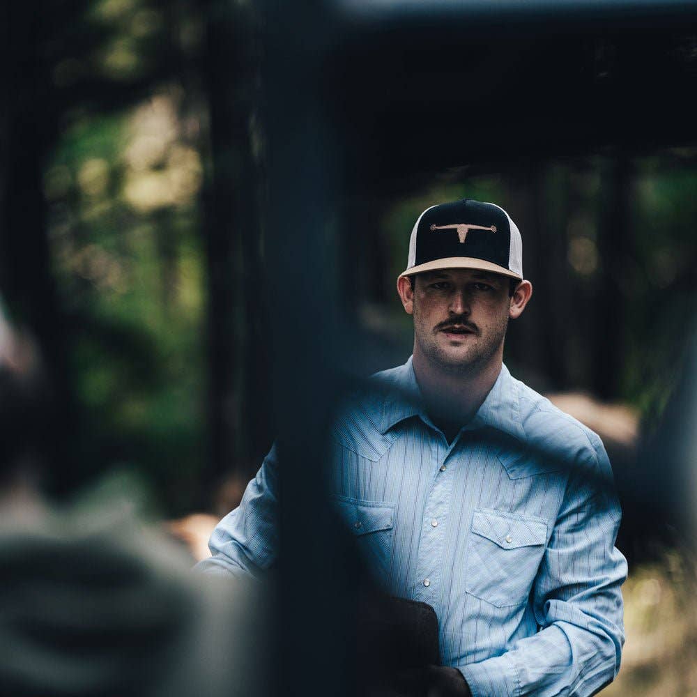 American Cattle Co - Bull Spurs Icon Hat: Black/Putty