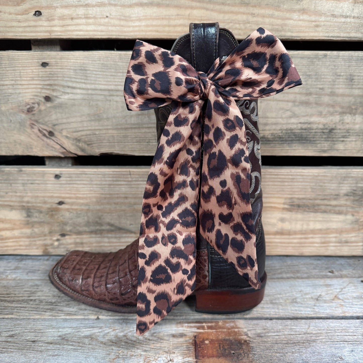 Rodeo Drive - Brown and Black Western Skinny Mini Wild Rag Scarf / Cowgirl Necktie #TW114