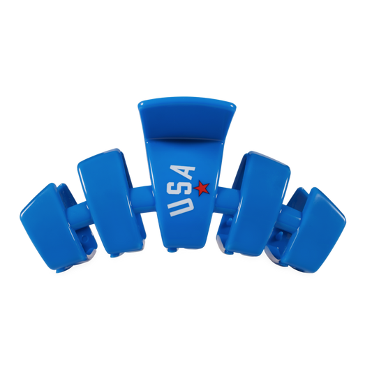 TELETIES - Classic Hair Clip | Large | USA Blue