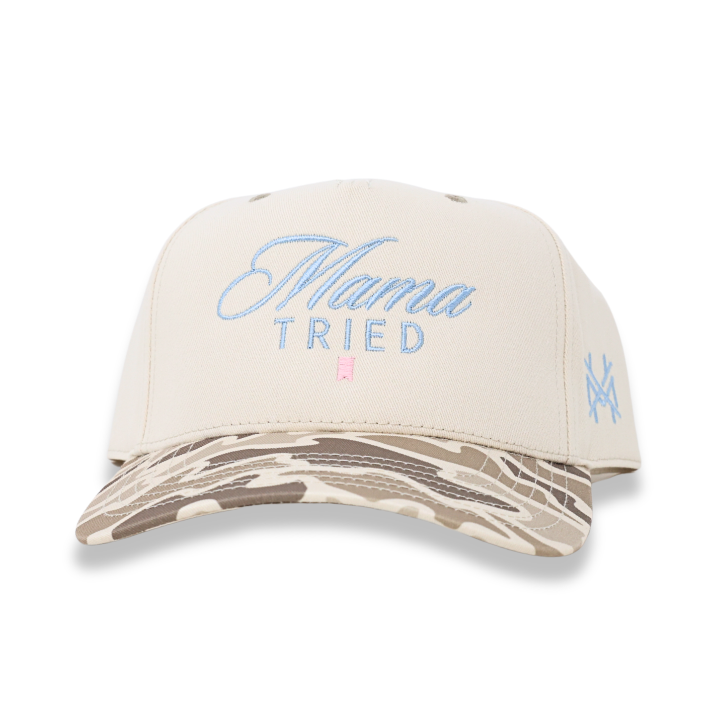 The Mad Hatter Co - Mama Tried Ultra: Flat Bill White with Blue Rope