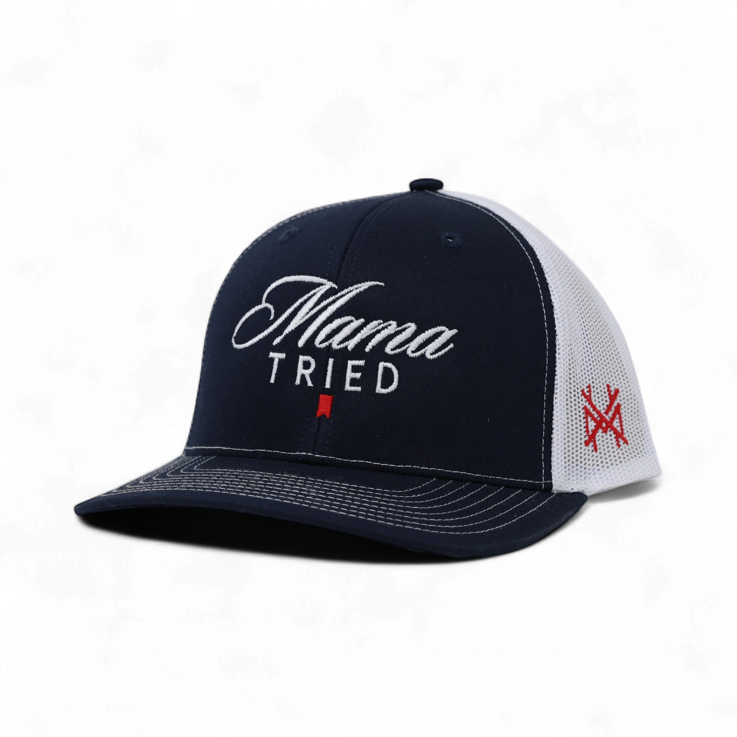 The Mad Hatter Co - Mama Tried Ultra Trucker Hat: Trucker Black/White