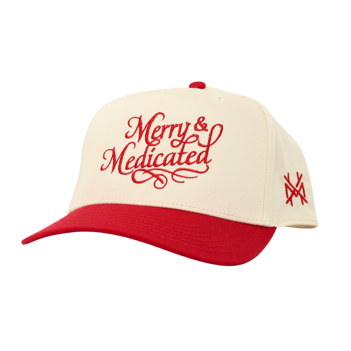 The Mad Hatter Co - Merry and Medicated Christmas 2025 Trucker Hat : Retro Red Check/White