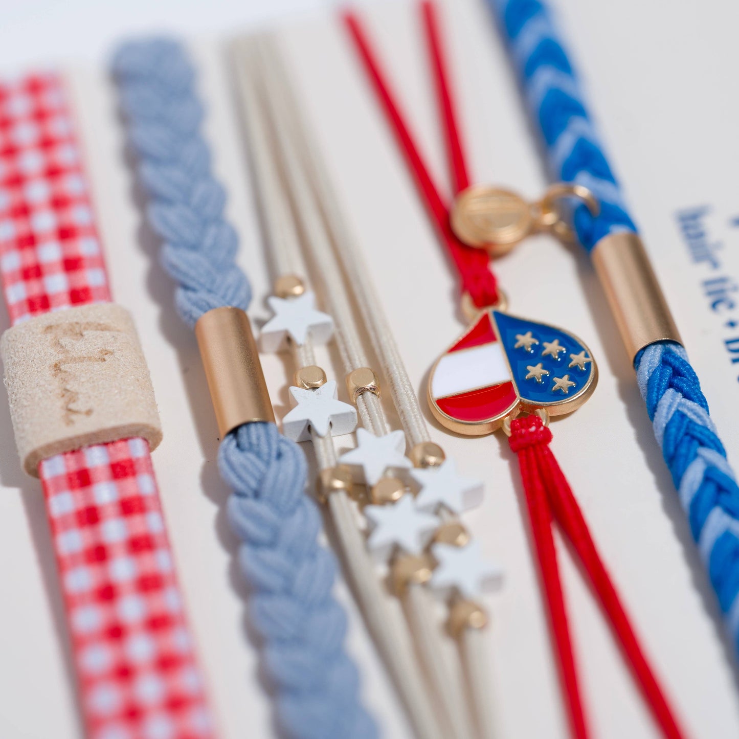 K'lani hair tie bracelets - "Free" Patriotic Hair Tie Bracelets: Small
